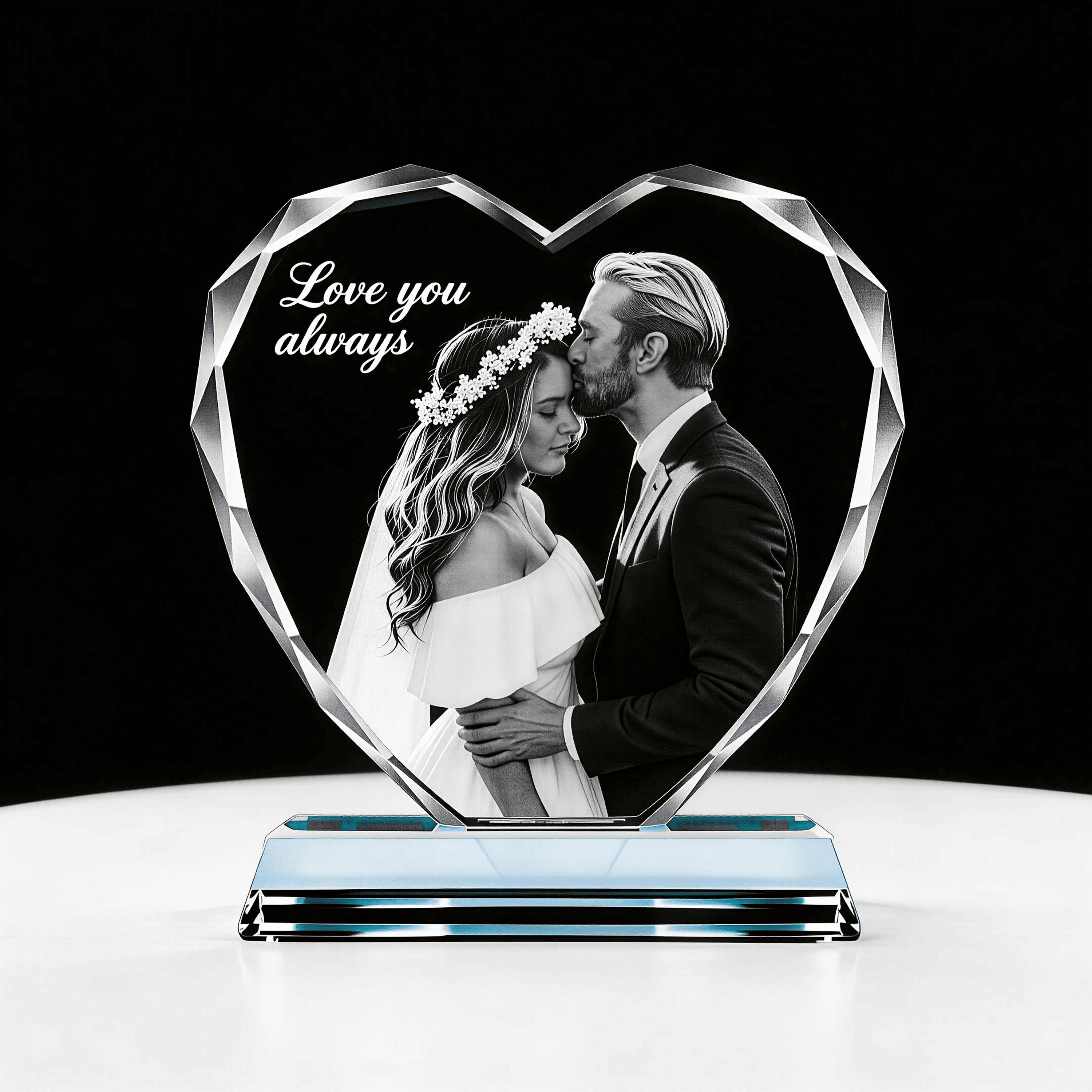 personalised lover Memorial Gift 3D K9 crystal frame 3