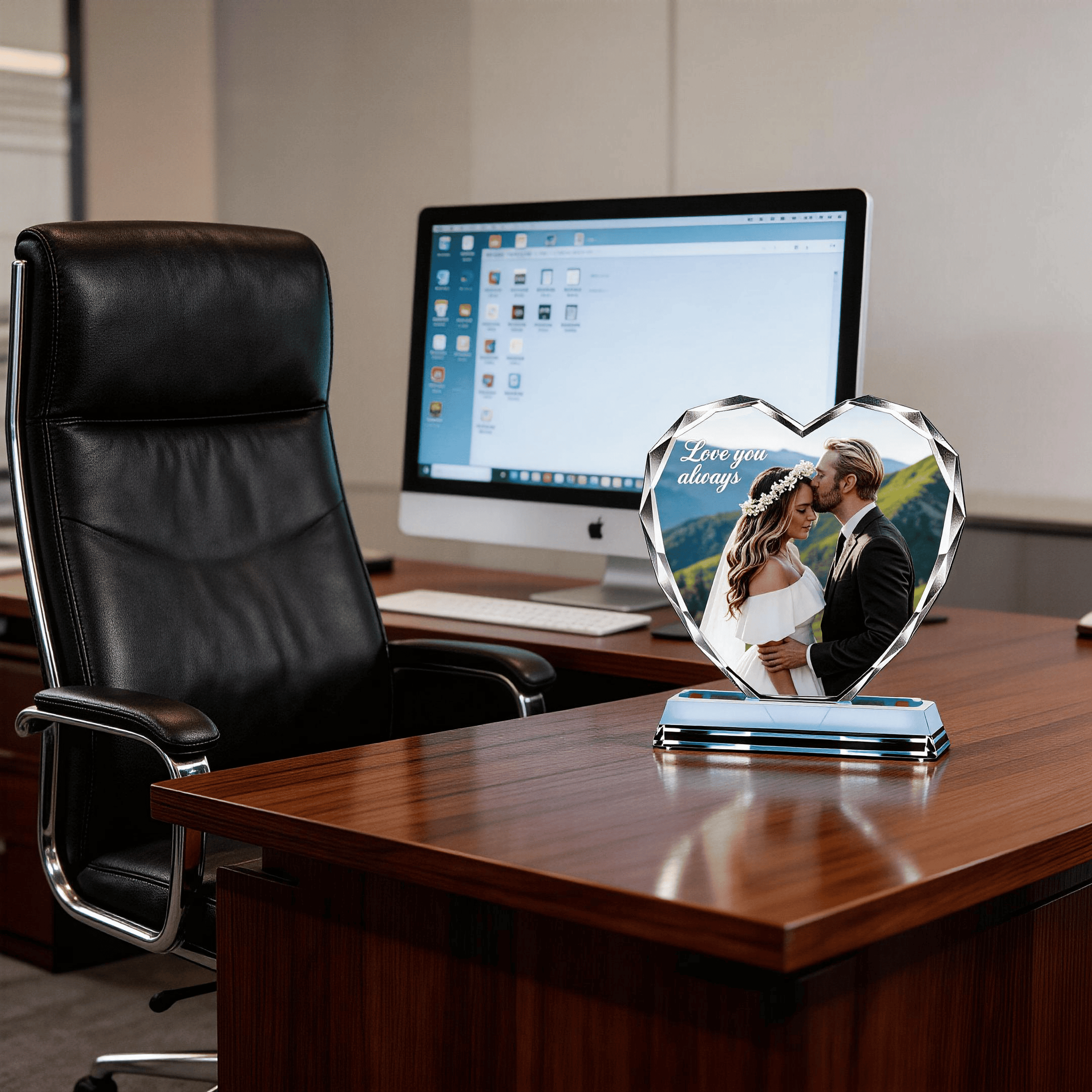 personalised lover Memorial Gift 3D K9 crystal frame 3