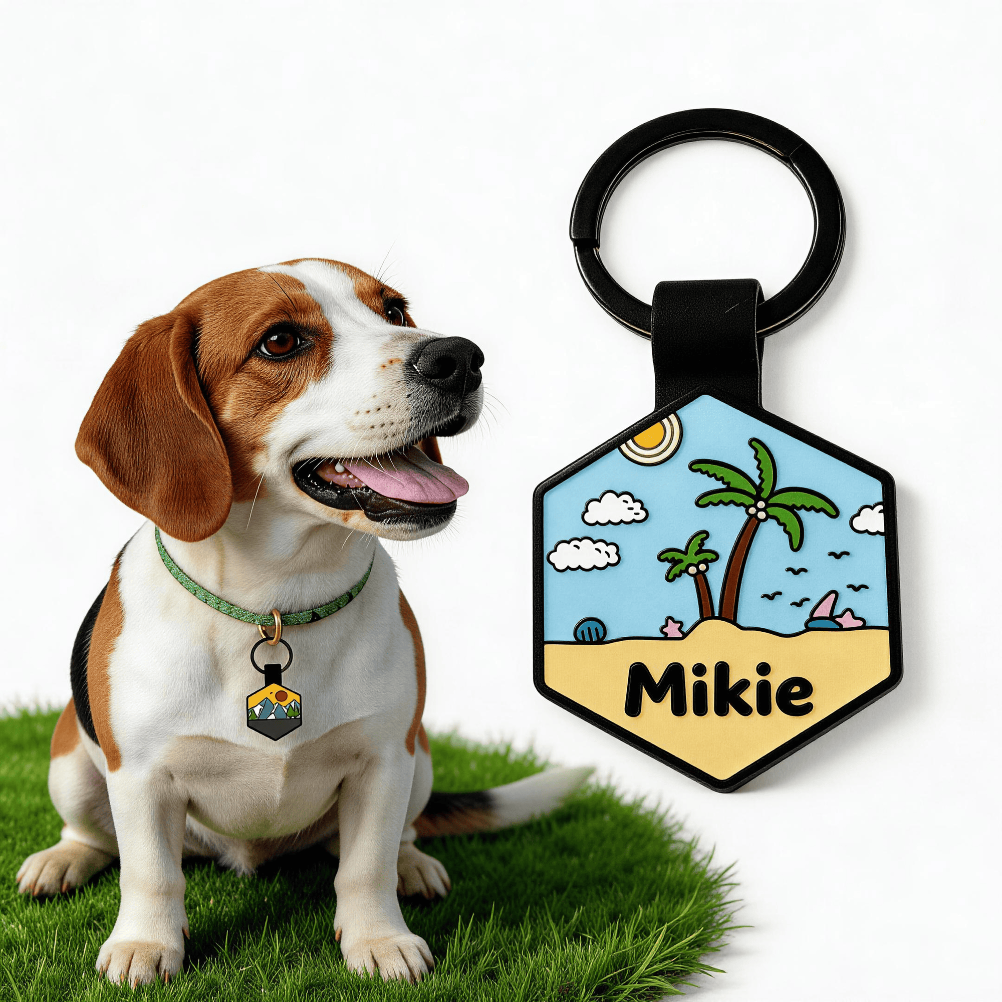 Personalised Silent Silicone Pet ID Tag - Custom Engraved Soundless ID Tags for Dogs & Cats - Durable & Lightweight